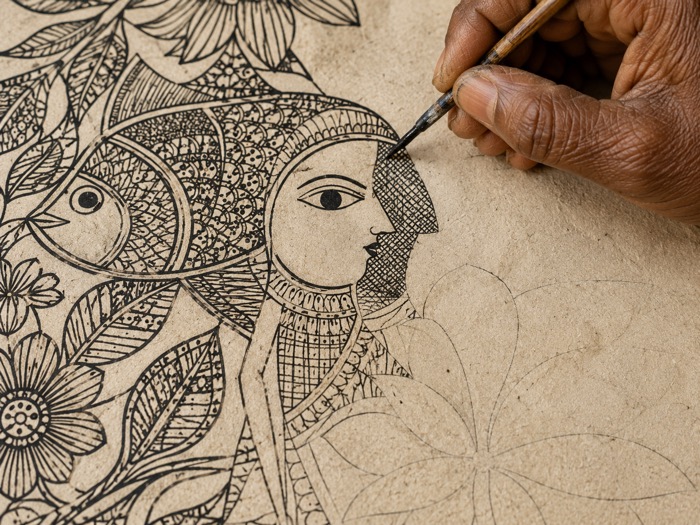 Filling the figure with fine hatching