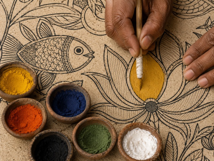 Applying natural pigment