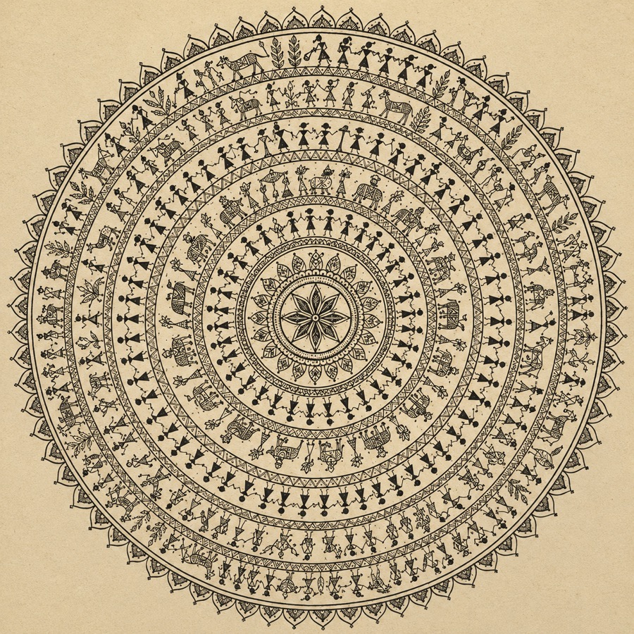 Godna style circular work